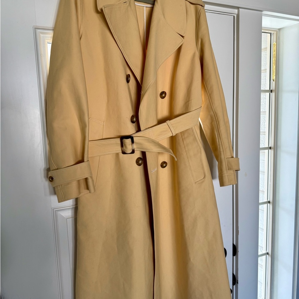 Creamy Yellow Trench Coat
